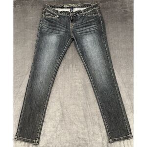 Blue Asphalt Womens Jeans Blue 5 Pocket Straight Leg WS-46 Dark Wash Denim